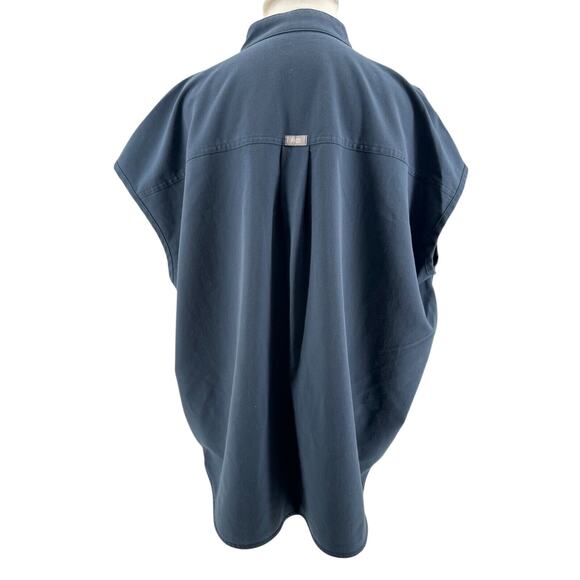 FIGS Women's Navy Blue Short Sleeve Rafaela Oversized Scrub Top Size XL - Picture 3 of 5